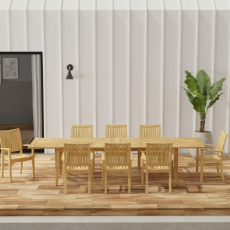 Laguna Sussex 9 pc Teak Dining Set