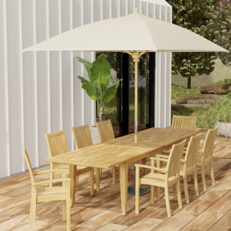 Laguna Sussex 9 pc Teak Dining Set