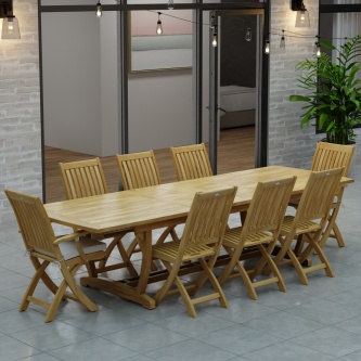 9 pc Veranda Barbuda Teak Dining Set