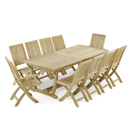 11 piece Veranda Barbuda Teak Dining Set - Picture A