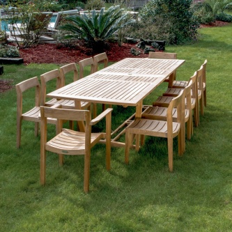 13 pc Horizon Teak Dining Set