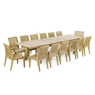 Grand Laguna 15 pc Teak Dining Set