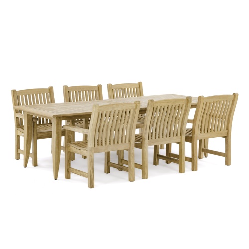 Grand Laguna Rectangular Dining Set with 6 Veranda Dining Chairs - Picture B
