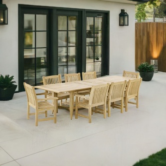 Laguna Veranda 9 pc Teak Dining Set