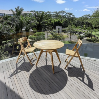 Surf Folding Teak Dining Set for 2