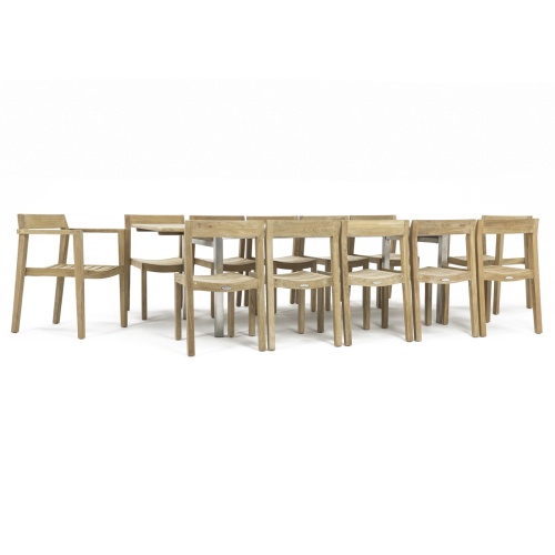 13 pc Horizon Vogue Teak Dining Set - Picture C