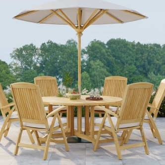 Barbuda Dining Set with 6 Recliners