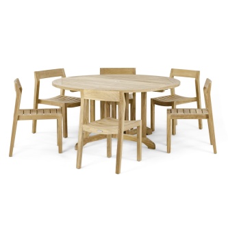 7 pc Barbuda Horizon Teak Dining Set