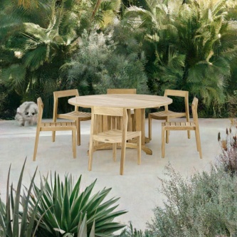7 pc Barbuda Horizon Teak Dining Set