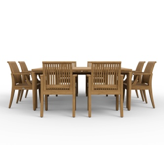 9 pc Square Veranda Laguna Dining Set
