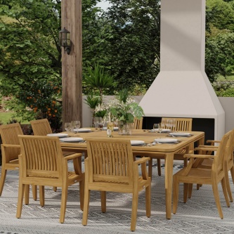 9 pc Square Veranda Laguna Dining Set
