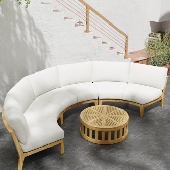 4 pc Kafelonia Round Sofa Set