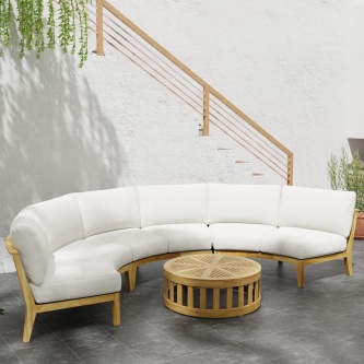 4 pc Kafelonia Round Sofa Set
