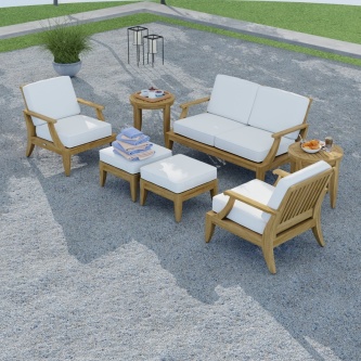 7 pc 58 inch Laguna Love Seat Set