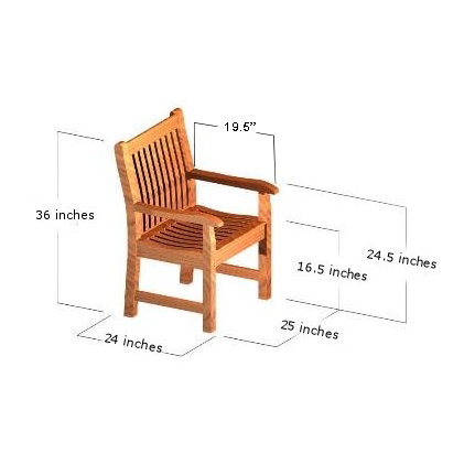 Veranda Teak Armchair Set of 4 - Picture M