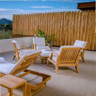 Laguna Chair & Ottoman Set for 4