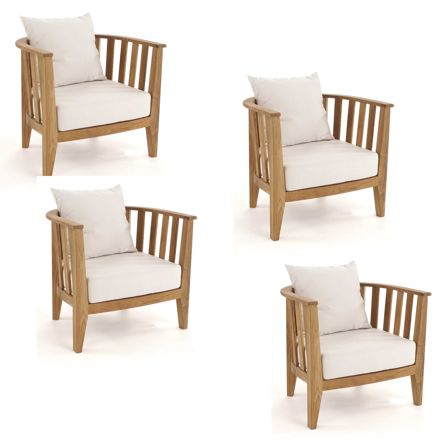 4 Kafelonia Teak Club Chair