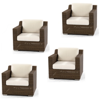 4 Malaga Deep Seating Armchairs