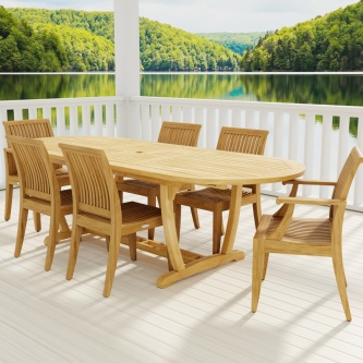 7 pc Montserrat Laguna Dining Set