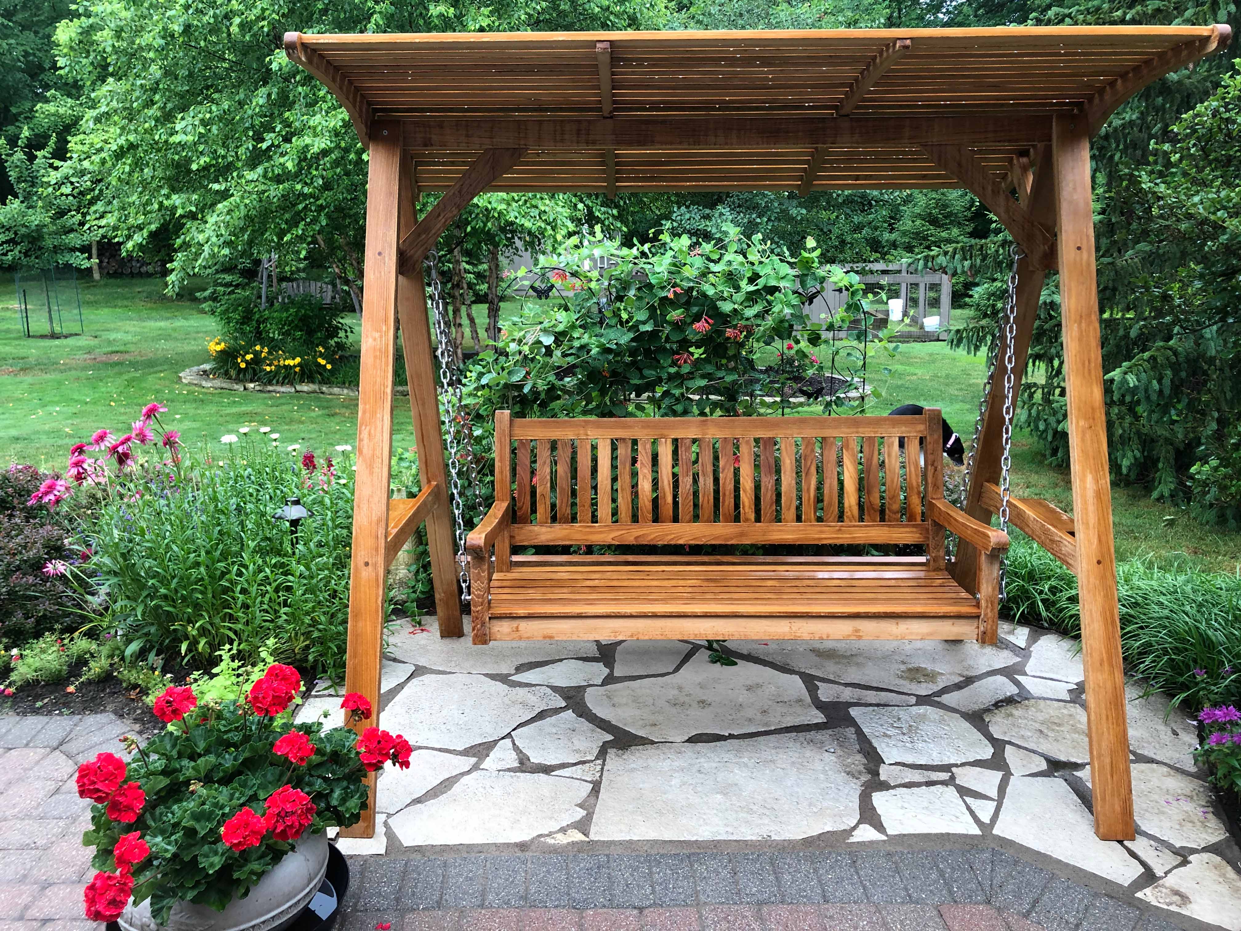 Teak-Swinging-Bench-with-Stand